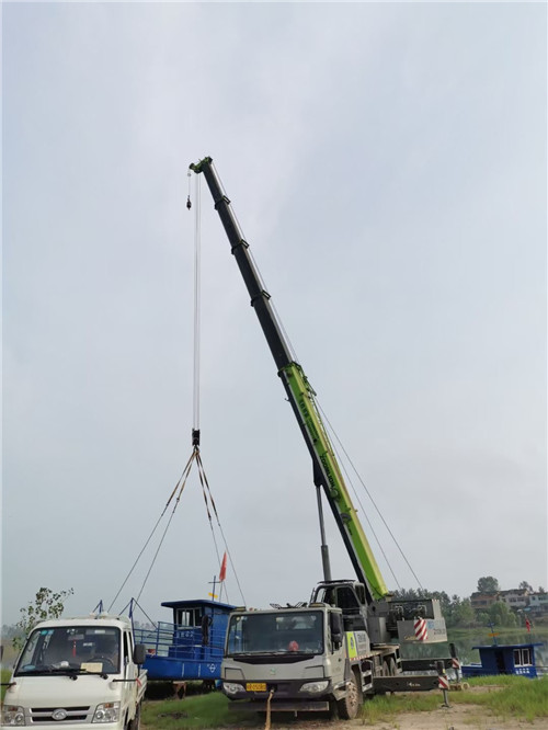 会泽县桥梁建设吊装案例